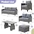 SUNSITT Patio Furniture Set 7-pcs Outdoor Conversation Sets with Lift Dining Table Wicker Patio Furniture Outdoor Couch Grey Rattan Grey Cushions for Garden, Backyard, Lawn