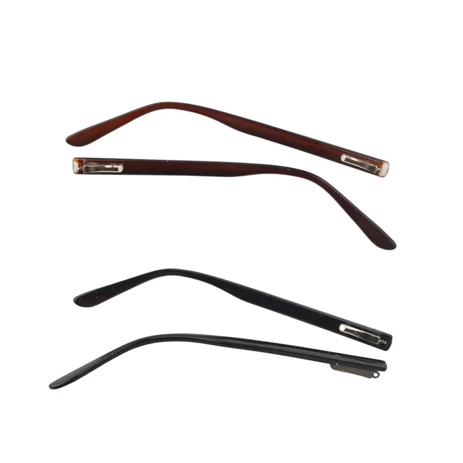 Gafas Patilla Patilla 2 pares de gafas de PC negras y marrones, gafas con bisagra de resorte for templo, accesorio de reparación de templo SPC001(Spc001 Black)