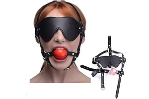 Indulge in Ecstasy: Silicone Ball Gag with Blindfold Harness for Forbidden Encounters
