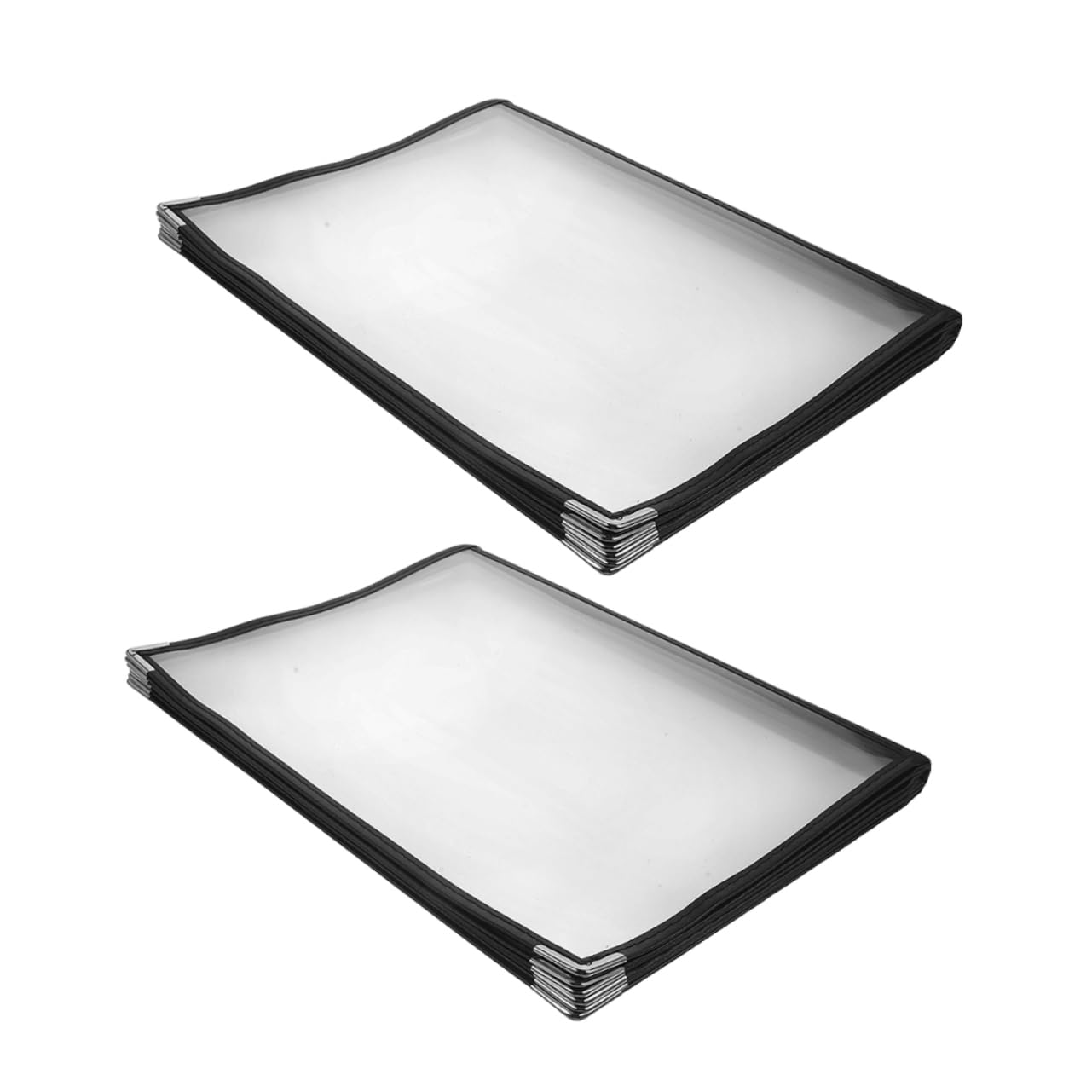 GLEAVI Restaurant Menu Book Holder Set 2pcs Menu Holders 6 Page 12 View Covers