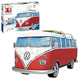 Geschenk für Autoliebhaber: Mit seinen drehbaren Rädern begeistert das 3D Puzzle Volkswagen T1 die Bulli-Fans aller Altersklassen - dadurch ist dieser Fanartikel das ideale VW Bulli Geschenk für Weihnachten, Geburtstagsgeschenk oder Ostergeschenk