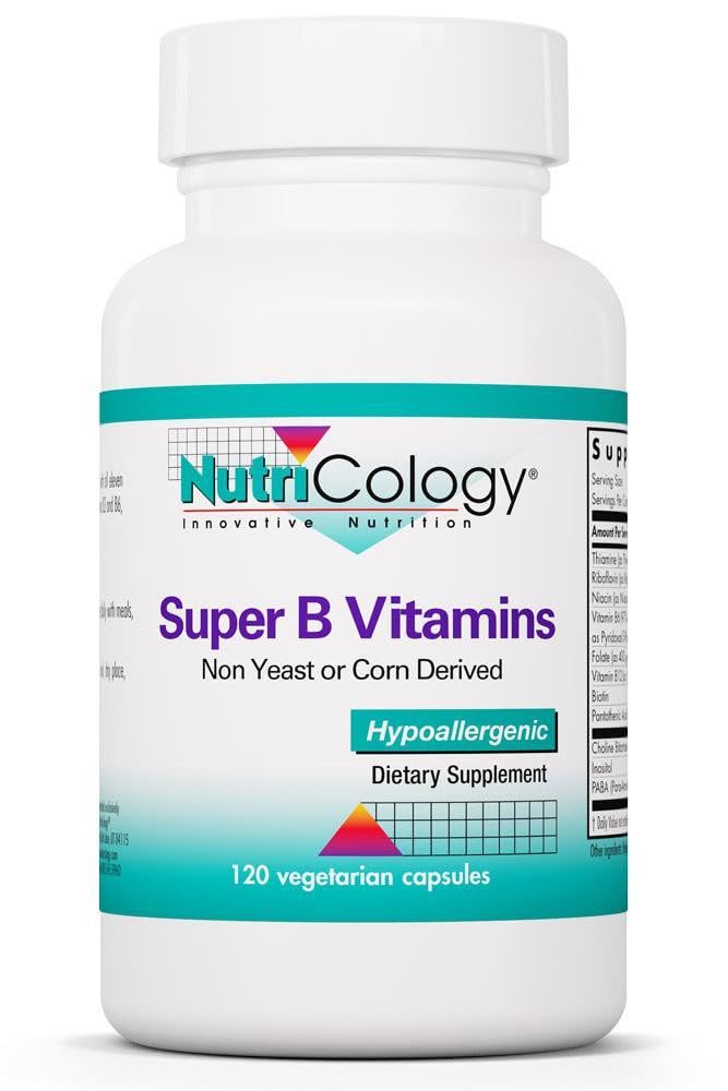 NutriCology Super B Vitamins Complete Complex, 120 Capsules
