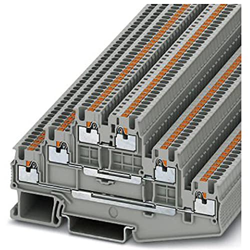 PHOENIX CONTACT Phoenix 3213713 Borne voie Pit 1,5/S-3L Gris 17,5 A 500 V 3 tages 35 mm Vis Plastique Din Rail Mount 16-1 mm 3 Ples 3 Contacts 15 Positions 53,2 x 53,2 x 97,2 mm