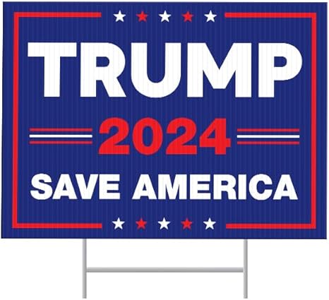 Amazon.com : SignPro Trump 2024 Yard Sign | Save America Lawn Sign ...