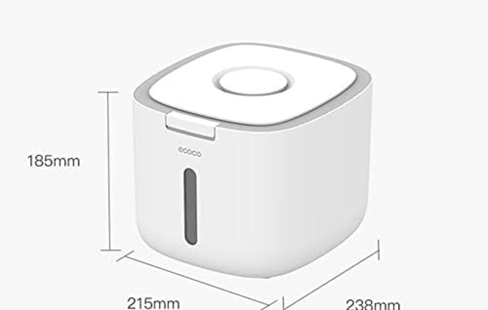 Odporny na wilgoć pojemnik na ryż, hermetyczny pojemnik do przechowywania żywności z przezroczystym okienkiem, pojemność 5 kg/10 kg, łatwo sprawdź pozostałą ilość, suche rozwiązanie do przechowywania