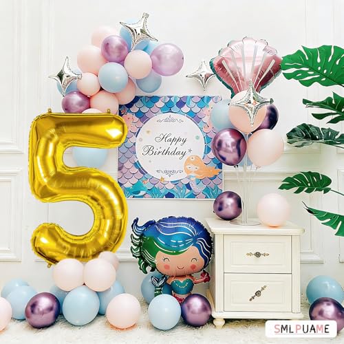 Image of 40 Inch Gold Number 50 Balloons, 50th Birthday Party Decorations