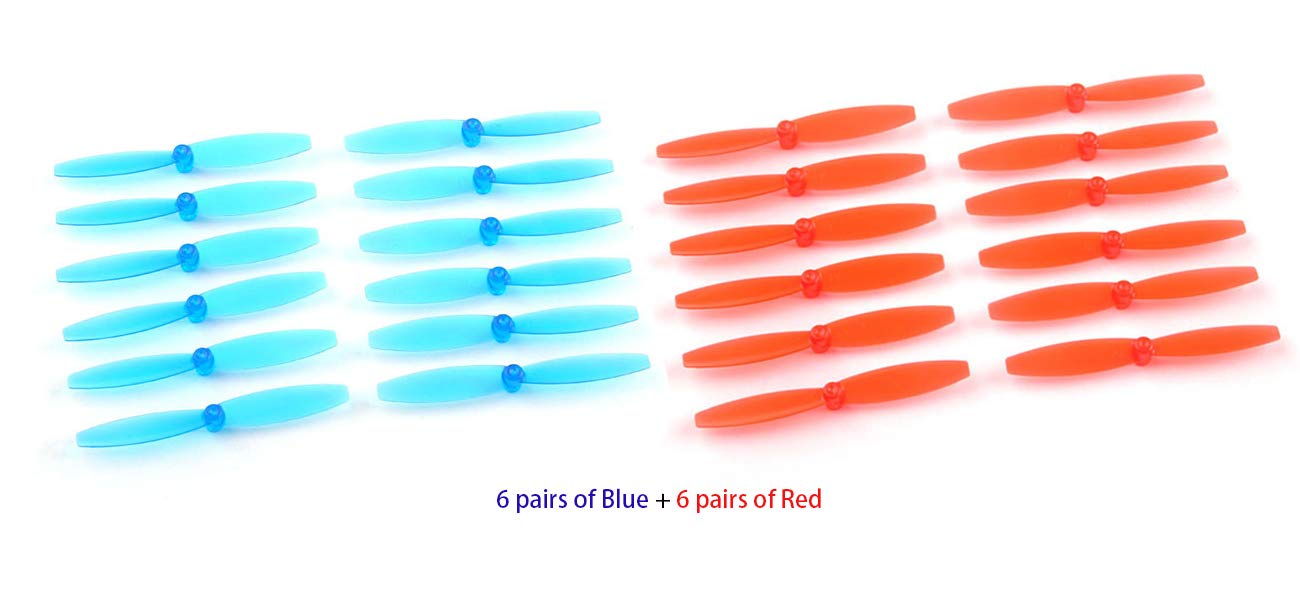 Happymodel Sailfly X Spare Parts 12 Pairs 65mm 2-Blade Propeller Props w/ 1.5mm Mounting Hole for eachine red Devil humquad hx100 Motors with 1.5mm Shaft Toothpick Class Micro FPV Racing Quad