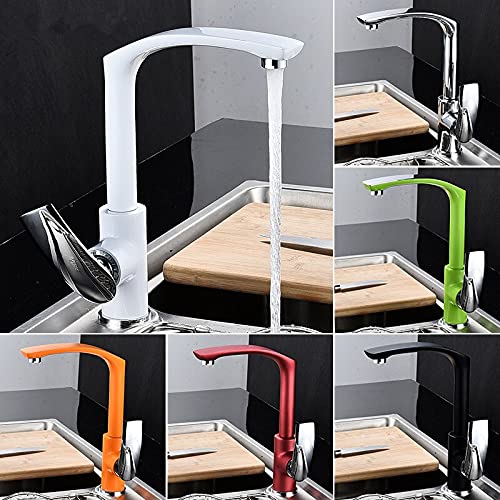 Mitigeur de lavabo haut vert ou rouge avec bec pivotant design - 4