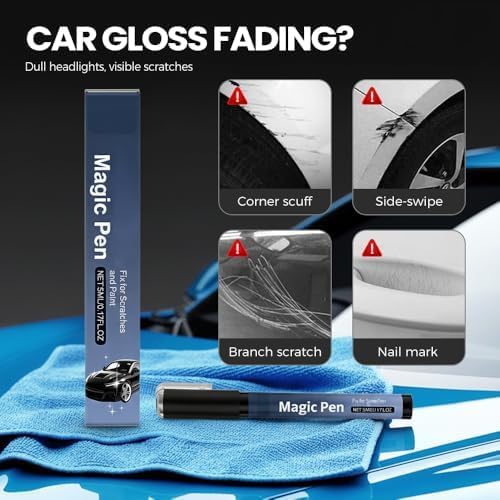 Magic Car Scratch Remover Pen, 2026 New Car Paint Repair Pen, Portable Auto Scratch Remover for Garage and Home Use, Universal Car Touch Up Pen for Drivers (1pcs) - 1