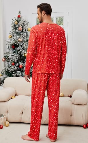 Couple Ugly Christmas Pajamas Set Long Sleeve Pjs for Women Men Sleepwear Jammies Party2
