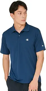 Champion 半袖抗菌防臭 速乾 UVカット ワンポイントロゴプリント ポロシャツ メンズスポーツメンズ