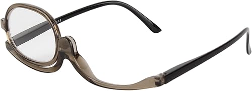 U Scinan Gafas presbíopas universales con lente abatible, lentes de maquillaje plegables de lupa de lectura + 1.0+4.0
