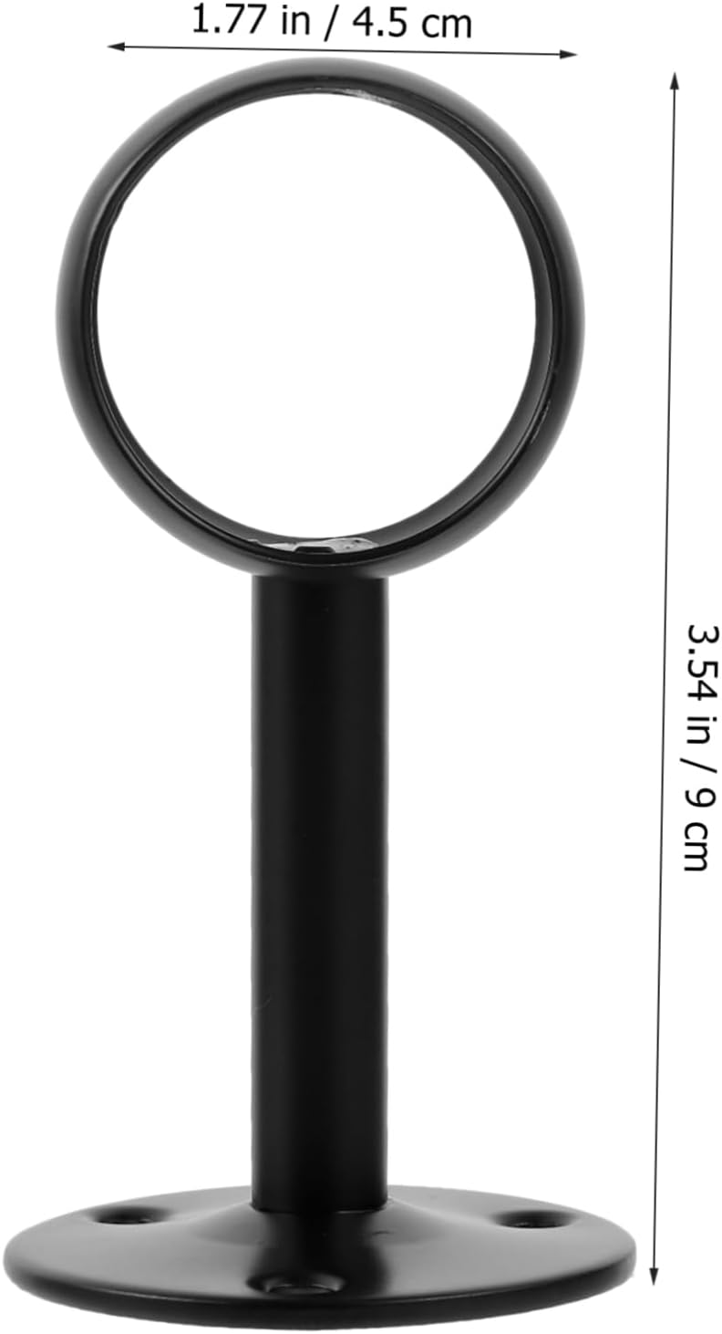 Cabilock 12pcs Stainless Steel Ceiling Mount Rod Holder for Ceiling Curtain Rods Brackets Hooks Hangers Wall Mount Support Bathroom Accessory