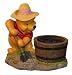 Woods International 4034 Winnie-the-Pooh Barrel Planter, 13-3/4-Inch by 10.375-Inch by 5.125-Inch