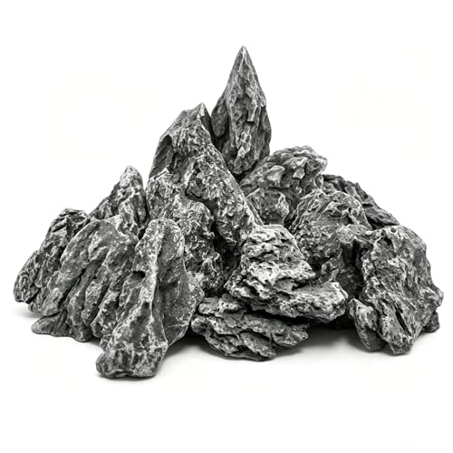 Image of 3 LB Aquarium Rocks Stones, 2-6 inches Natural Seiryu Stone, Fish Tank Decor Rocks for Fish Tank Landscaping, Bonsai, Gardens, Reptile Terrariums Paludarium Amphibian Enclosures Aquarium Decor