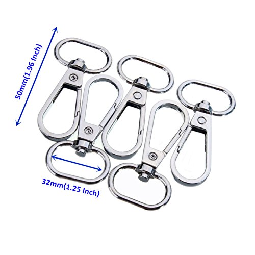 Swivel Snap Swivel Lobster Clasp Purse Hoop Belt Buckle Large Hoop for Bag Purse Handbag Shoulder Bag Tote Making Silver(32mm) - Image 2
