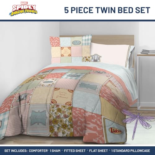 Image of Jay Franco Comforter Set Includes Sheets and Pillow Covers - Soft and Cozy Bed Set for Stylish Room Decor, Official Licensed Bedding, Multi - Gilmore Girls, 5 Piece Twin