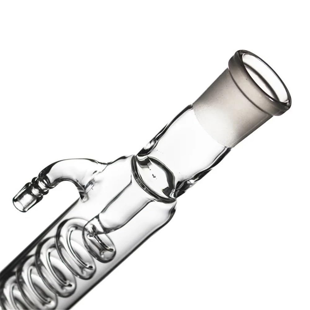 Cristalería de Laboratorio Tubo condensador de 200 mm 24/29 con tubo interior en espiral, boca esmerilada estándar, vidrio de borosilicato, equipo de laboratorio