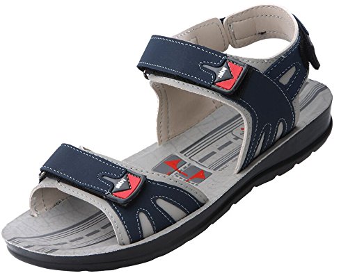 VKC Men's Blue Synthetic Leather Sandals (3-FB-3007-BL-G10) - 10 UK :  Amazon.in: Fashion