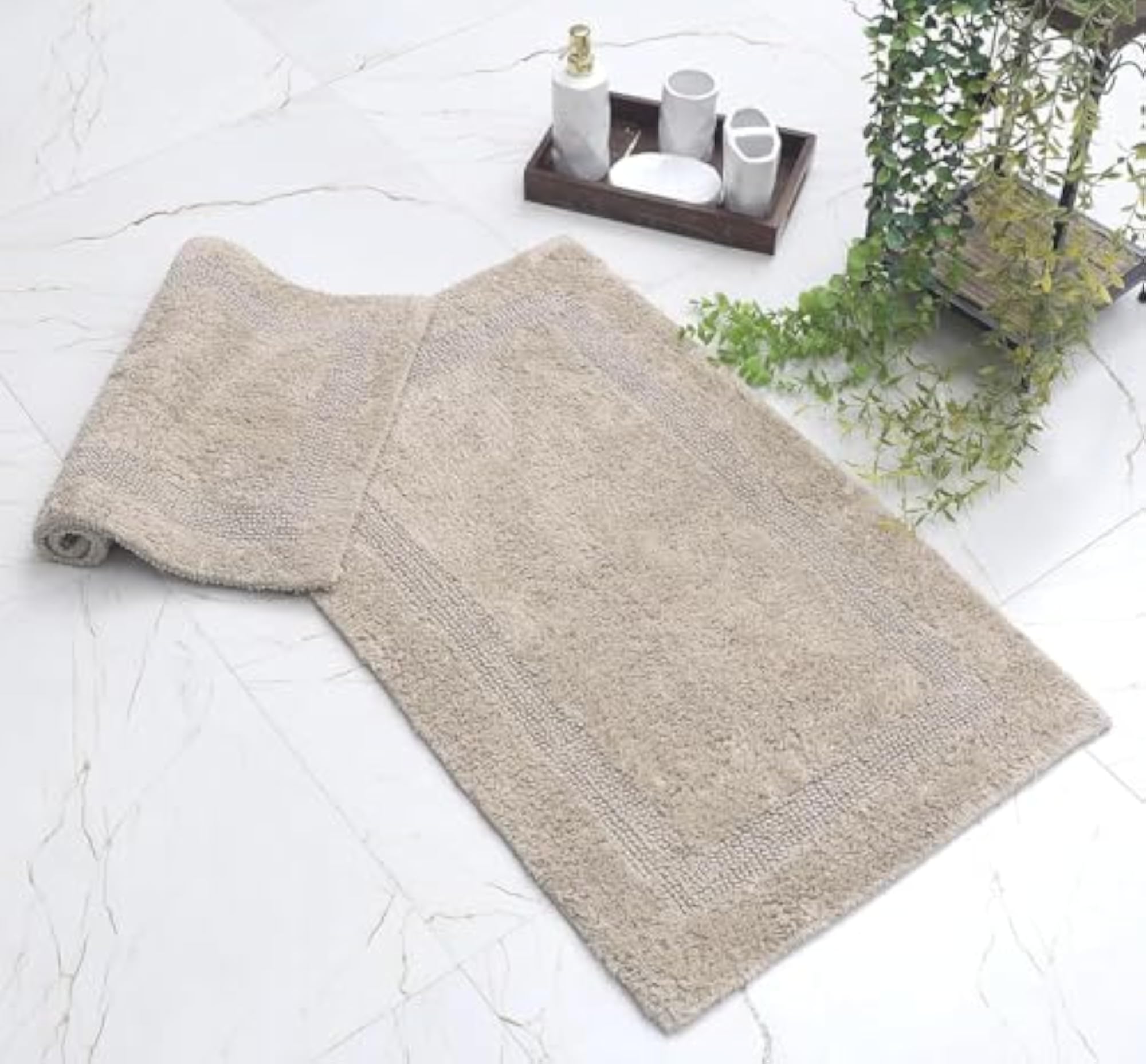 Reversible Cotton Bath Rugs Area Rugs for Spa