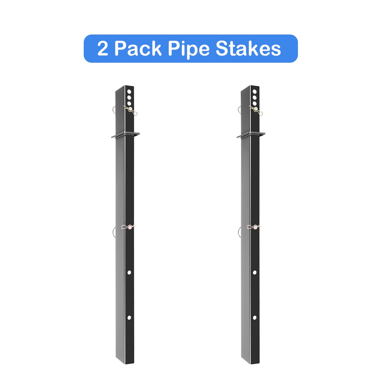 Colinktool Picchetti regolabili per tubi da 76,2 cm, resistenti, per rimorchi a pianale piatto, confezione da 2