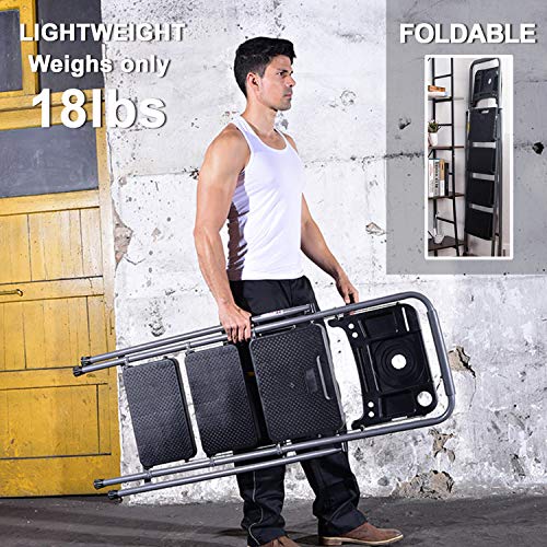 CharaVector 4 Step Ladder, Lightweight Folding Step Stool with Tool Platform and Convenient Handgrip, Sturdy Wide Pedal for 330 lbs Capacity