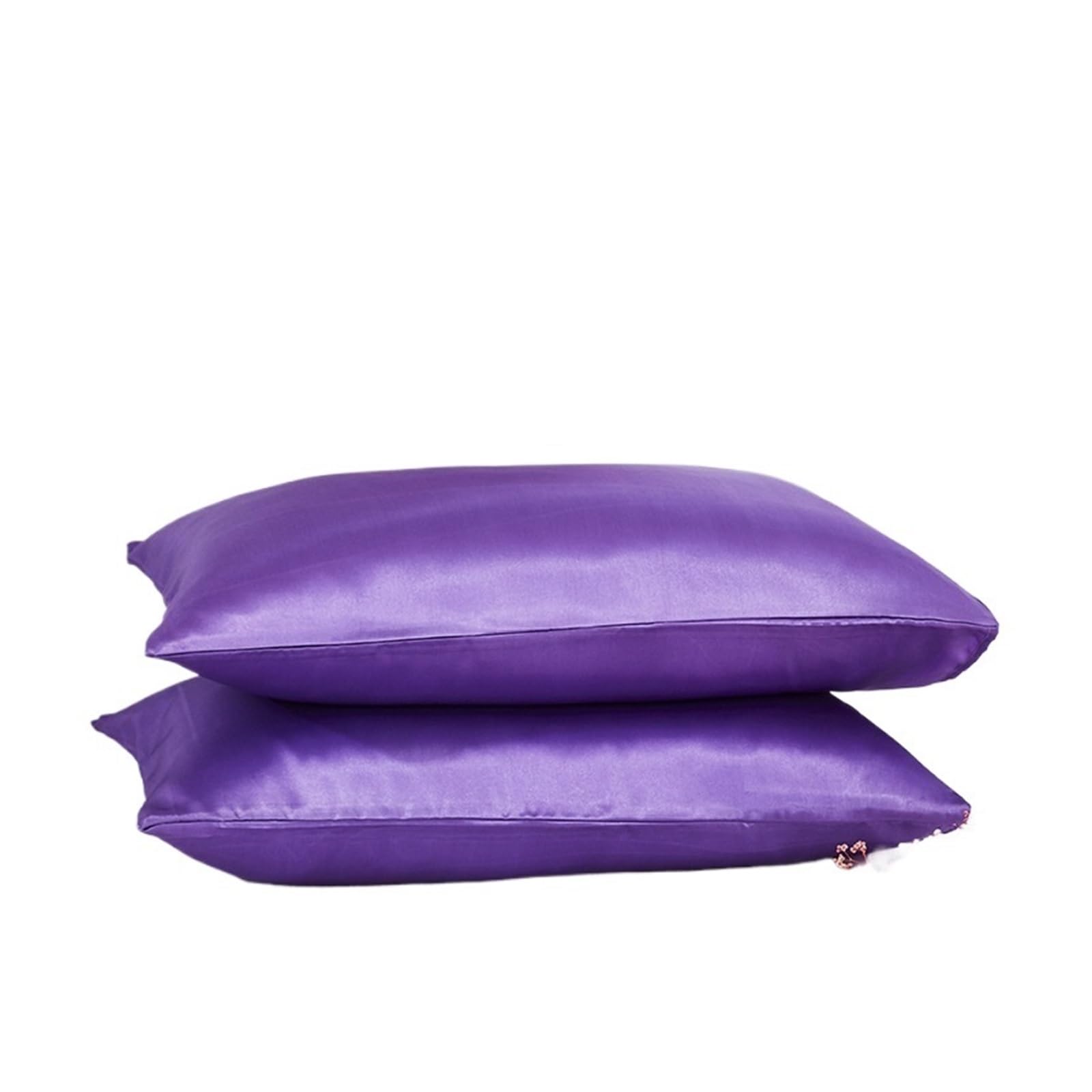 LYXYGMV 1Pc Full Queen King Satin Silk Pillowcase Pillow Case Cover Bedding For the Bedroom(Purple,51x66cm(20x26inch))