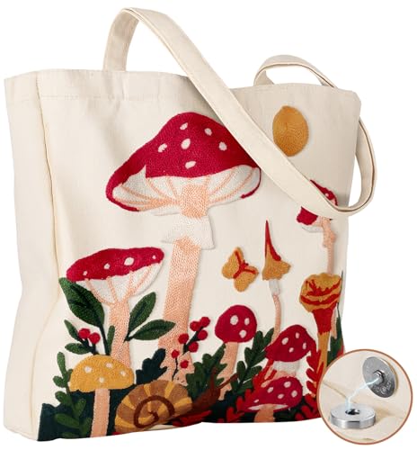 Miss Adola Embroidery Canvas Tote Bag for Women...