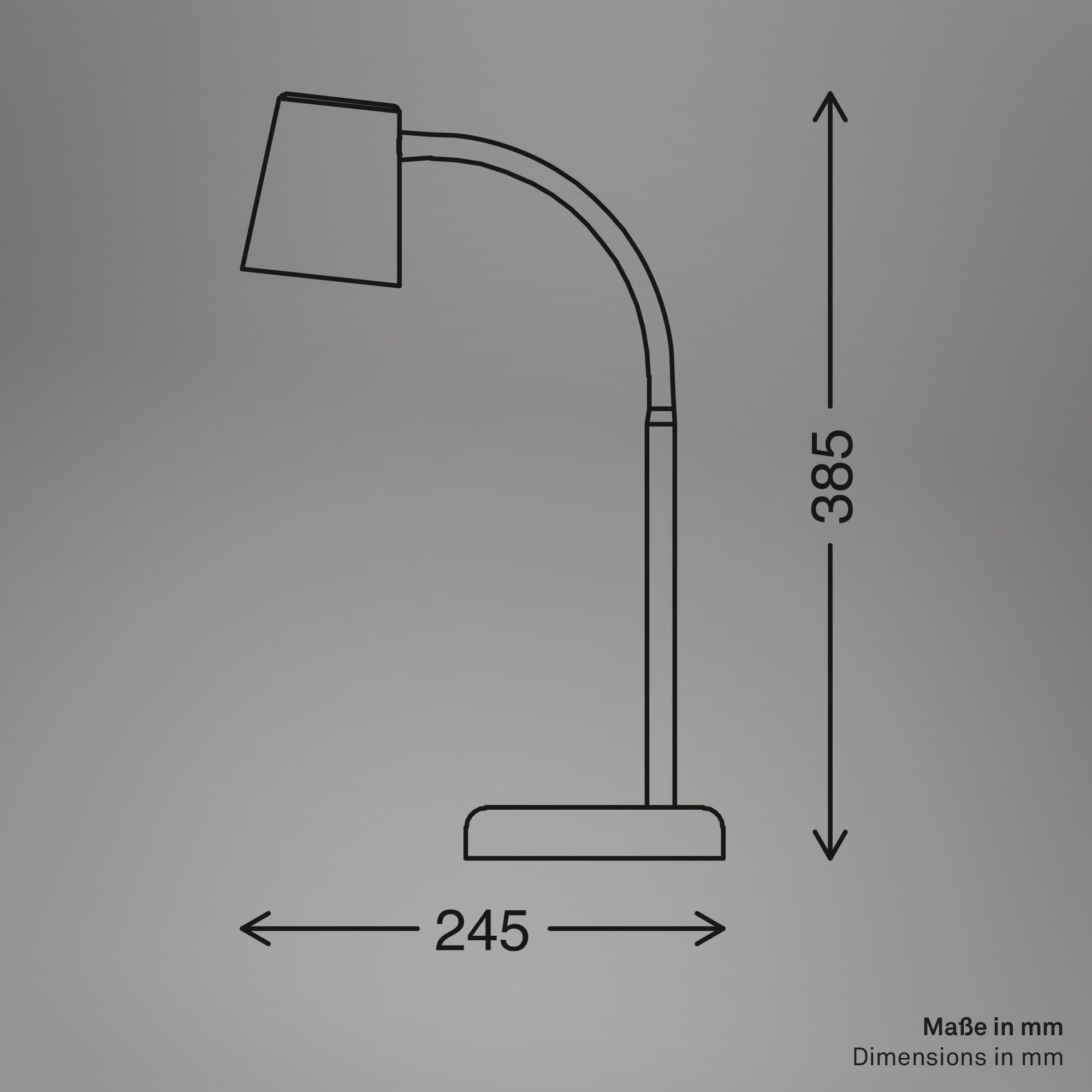 BRILONER - Lámpara Escritorio Orientable, Lamparas de Mesita de Noche, Lámpara de Mesa GU10 para Oficina, con Interruptor de Cable, Lampara Lectura, Lampara de Escritorio, Luz Escritorio, Blanco