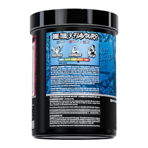 Image of ProSupps Mr Hyde Pre Workout, Berry Punch, 3 Flavours in 1, 50 Servings