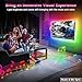 Daymeet LED Backlights, 9.8FT RGB Music Sync Lights for 32-60 Inch TV Behind, Rainbow Color With Remote APP Control USB Strip Lights for Room Xmas Decor