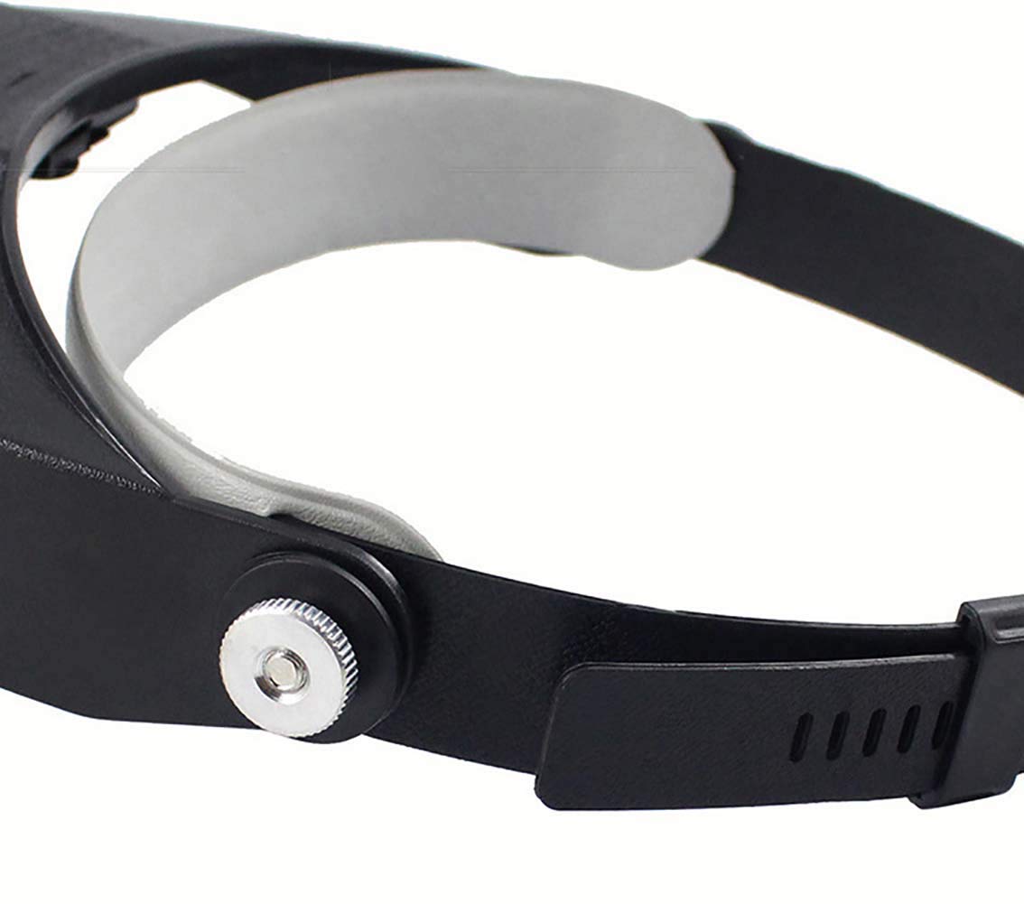 1.2X 1.8X 2X 2.5X 3.5X Lupa de Lupa para joyeros con Montaje en la Cabeza, Lupa de joyería de 5 Lentes con 2 Luces LED, Lupas de joyería de Lupa para Gemas, Monedas