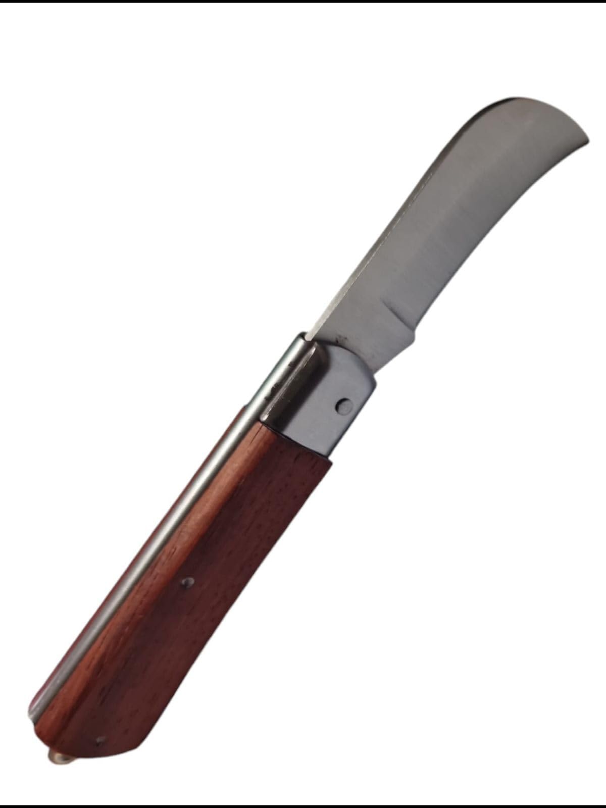 Coltello da Innesto Pieghevole per Giardinaggio con Lama in Acciaio Inox Affilata | Manico Ergonomico in Legno | Strumento da Potatura e Cura Piante | Tascabile, Compatto, Professionale