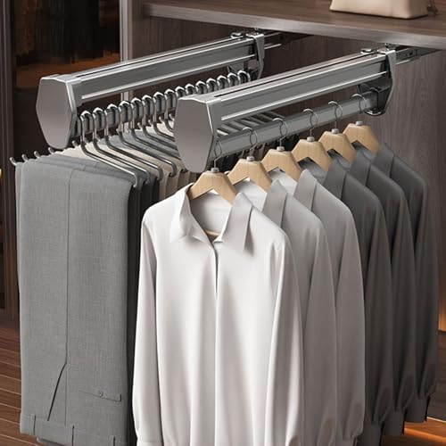 Portant extensible rétractable contre le manque de place dans votre dressing