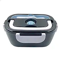 Marmita Elétrica Portátil Aquecedora de Alimentos Bivolt para Trabalho Carro Moto Caminhão Reforçada 12v Carregável em Tomada (Marmita Eletrica Preto)