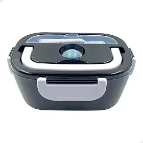 Marmita Elétrica Portátil Aquecedora de Alimentos Bivolt para Trabalho Carro Moto Caminhão Reforçada 12v Carregável em Tomada (Marmita Eletrica Preto)