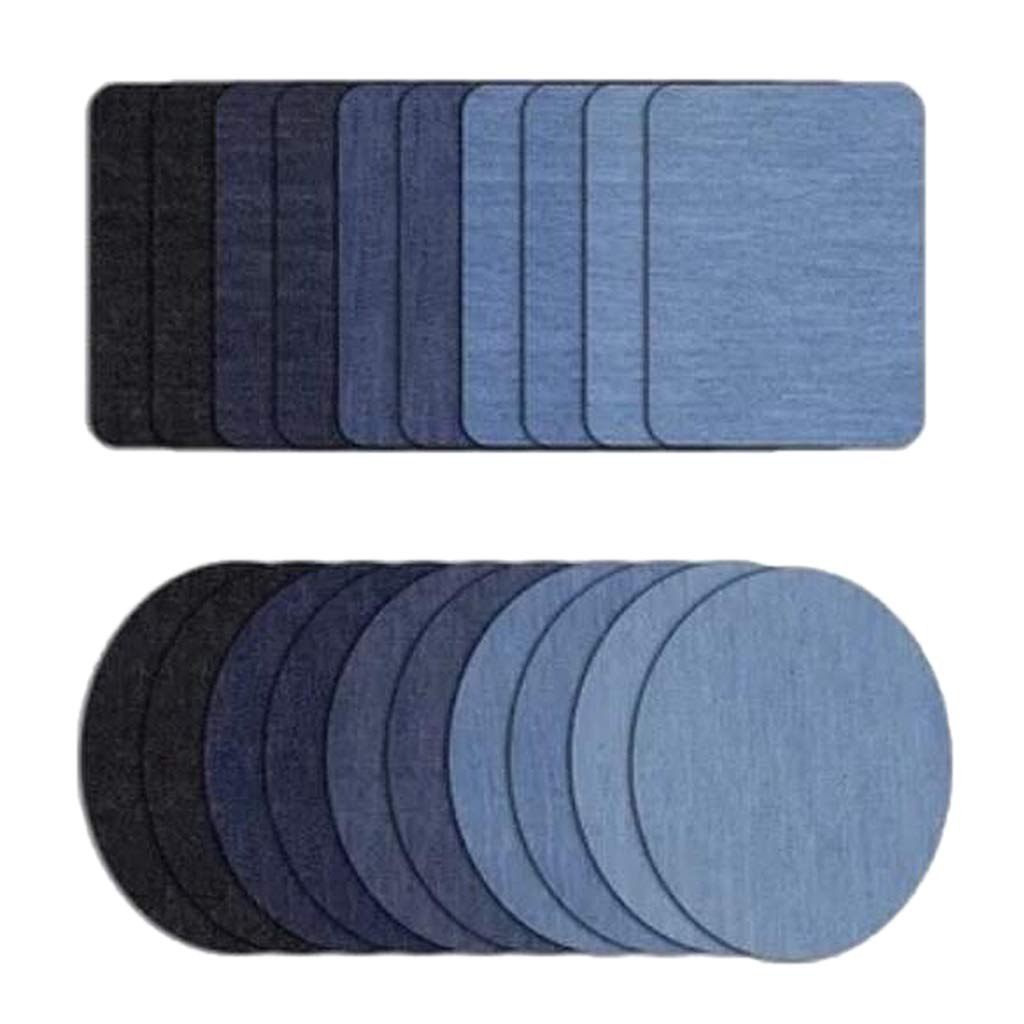 5 set di 20 toppe termoadesive in denim, per riparazione abbigliamento fai da te per jeans e giacche