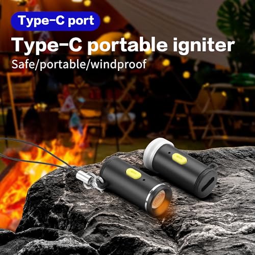 Encendedor eléctrico USB C YAODHAOD 2 unidades negro miniatura 5