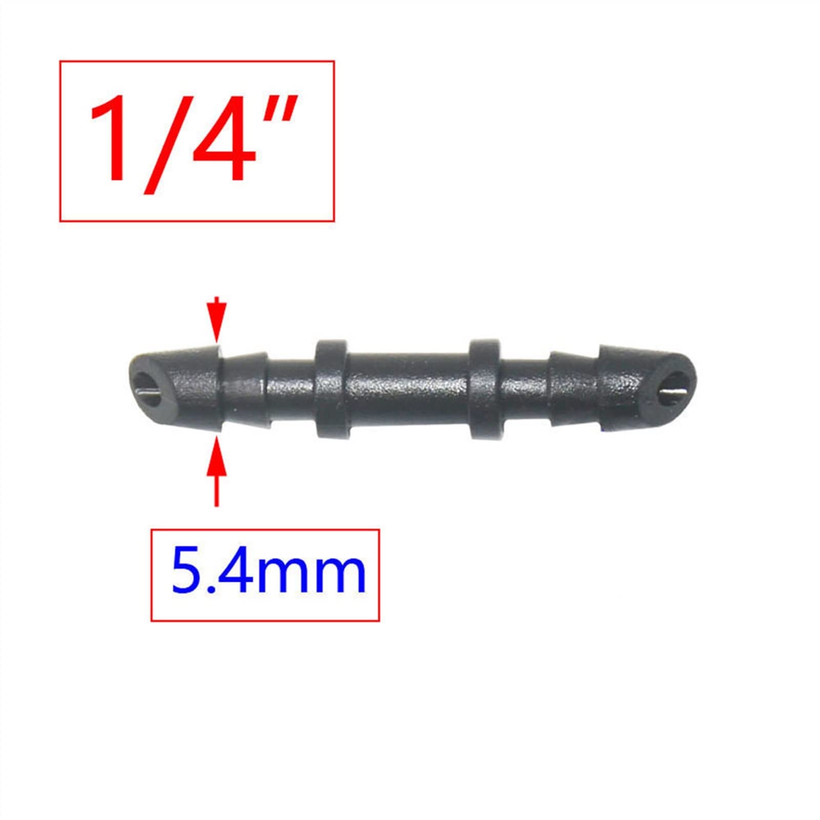 Złącza do węża ogrodowego 1/8 1/4 cala Barb pojedyncza podwójna wtyczka kolankowa końcówka kroplowa złączka do węża 3/5 4/7 mm 200 szt. (kolor: 1I8 1I4)