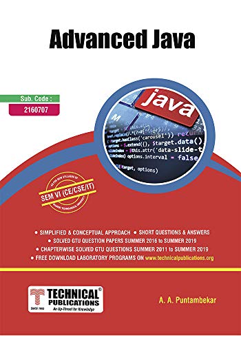 Advanced Java for GTU University (VI- CSE/IT- 2160707) eBook : A.A ...