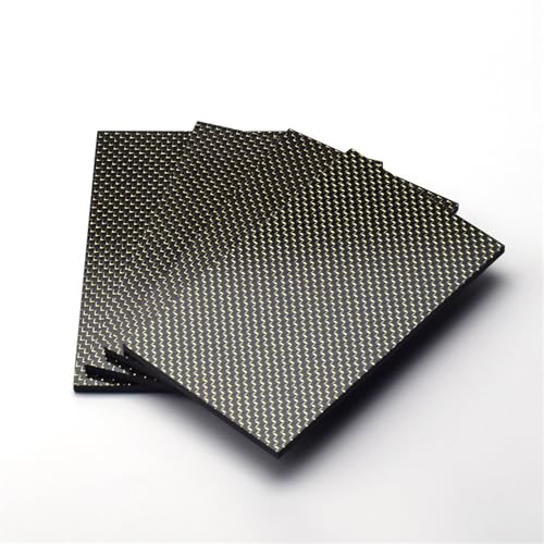 400x500mm 3k Color Carbon Fiber Board Thickness 0.5 to 2.5mm Gold and Silver Brushed Smooth Matte Fiber Board for RC Model 3k Carbon Fiber(2.0mm Glossy)