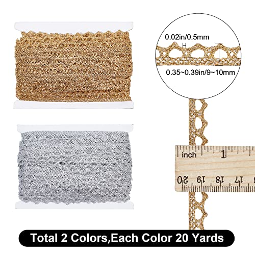 GORGECRAFT Metallic Braid Lace Trim Handmade Gold Circle Trimmings Golden Silver Ribbon Edge Love Craft for Sewing Cake Fringe Bridal Wedding Decoration - Image 2
