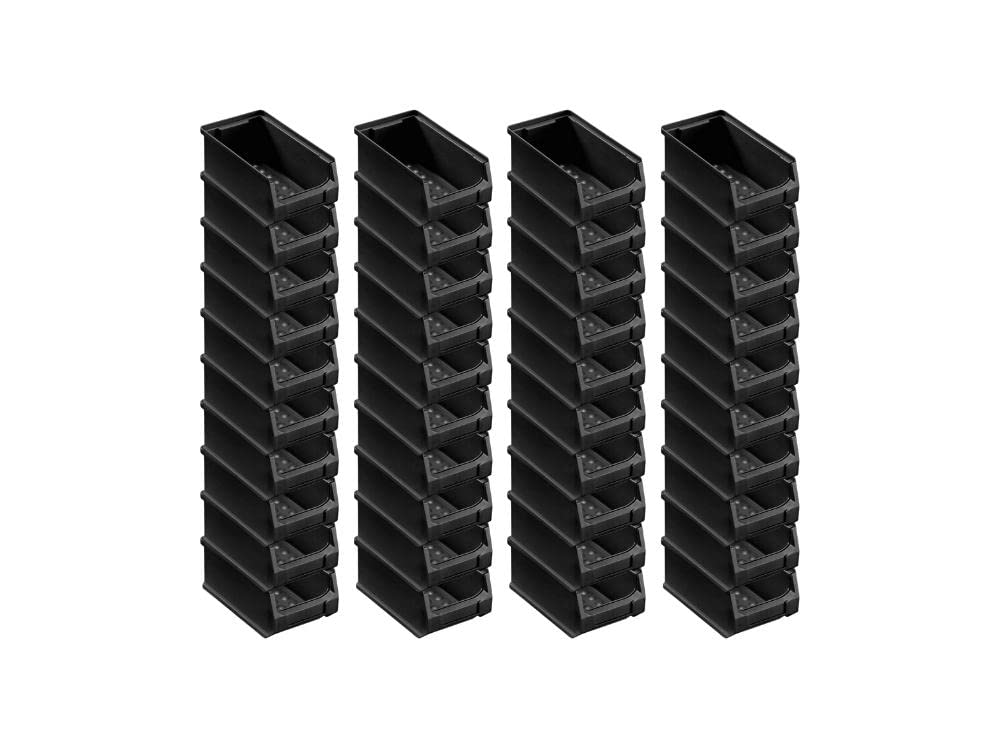 SuperSparSet 40x Leitfähige Sichtlagerbox 2.0 | HxBxT 7,5x10x17,5cm | 0,8 Liter | ESD, Sichtlagerbehälter, Sichtlagerkasten, Sichtlagerkastensortiment, Sortierbehälter