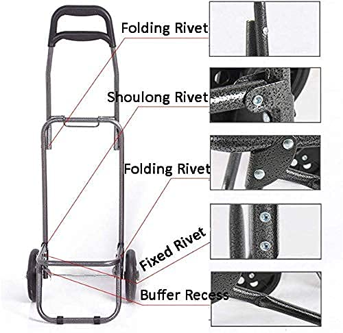 JHYFT Einkaufstrolley Multifunktions-Einkaufstrolley Mode-Aluminium-Faltbarer tragbarer Trolley Langlebigere… – Bild 6