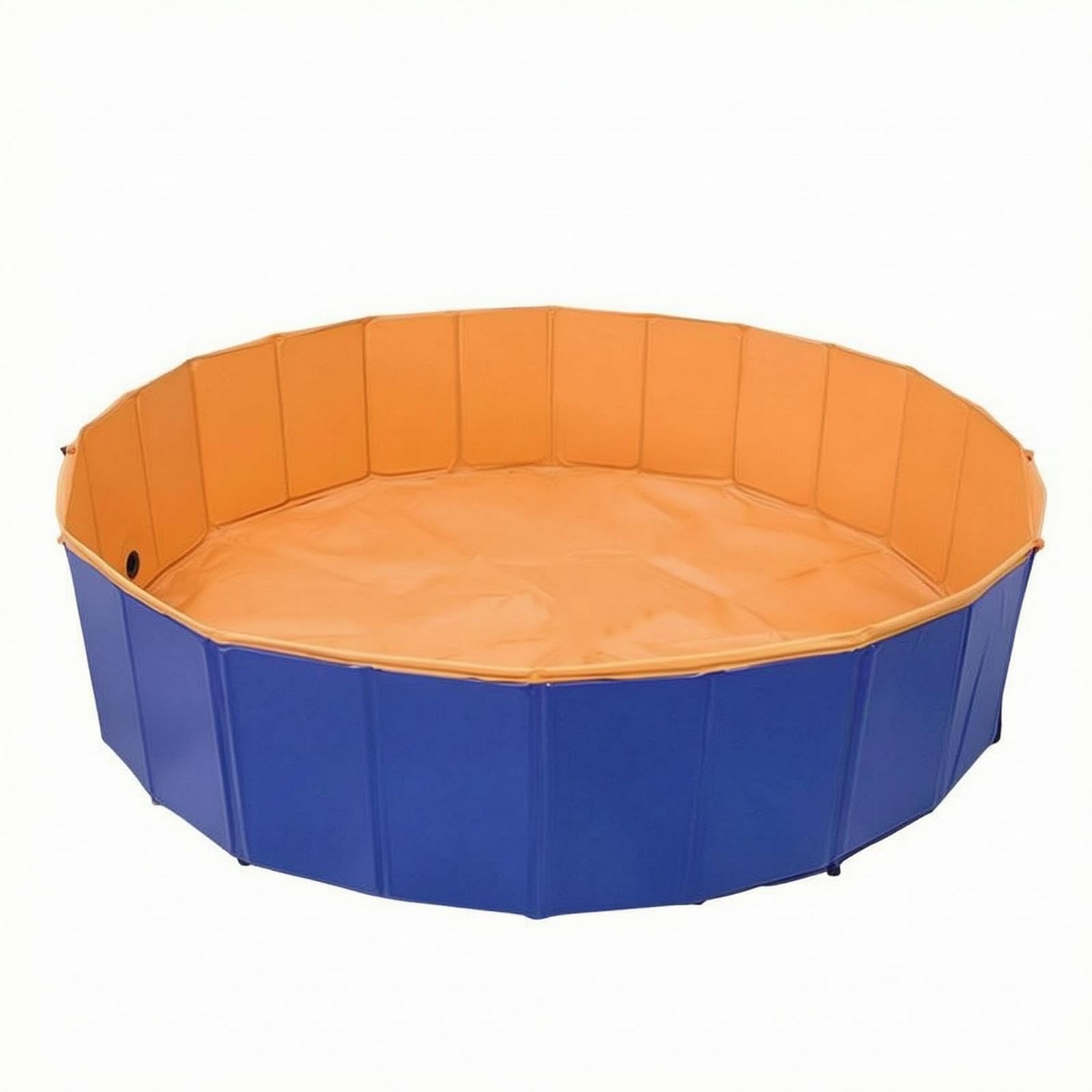 Foldable Children's Pool Without Inflation Round Foldable Pool Paneled for Aquatic Fun Dblue-Orange 100-image-11
