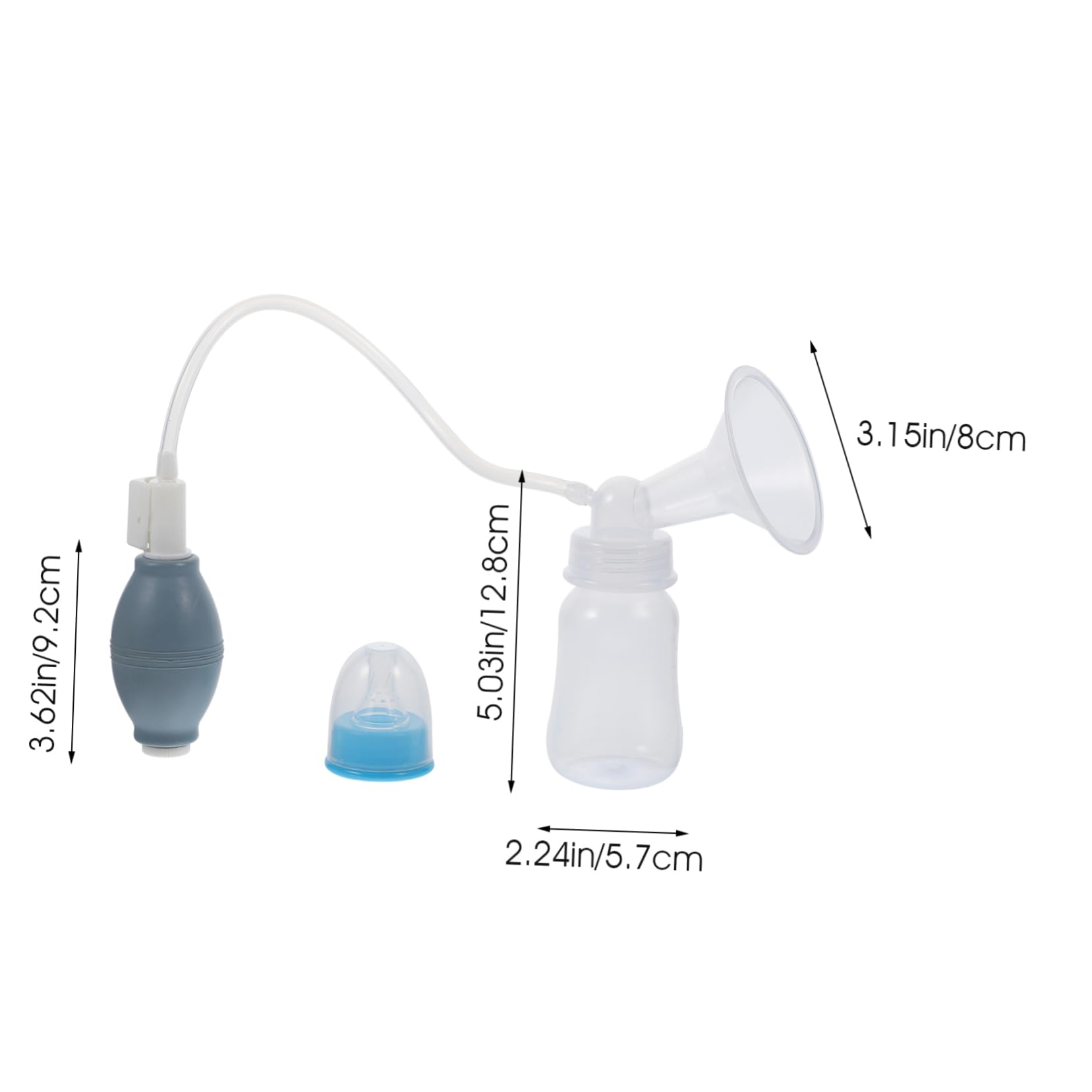 HAPINARY Manual Hand Suction Milk Collector for Breastmilk Portable Bottle and Easy to Clean