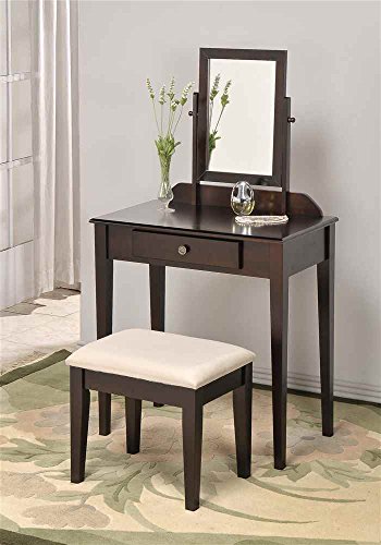 ADF Espresso Space Saver Wood Vanity Set