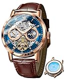 ⌚ Wasserfeste leuchtende Uhr: Dank hochauflösender Lumineszenz bleibt das Zifferblatt auch im Dunkeln klar und gut lesbar. Das hochharte beschichtete Kristallglas ist kratzfest und langlebig und schützt die Uhr vor Regen und Spritzwasser, obwohl sie nicht zum Tauchen geeignet ist.