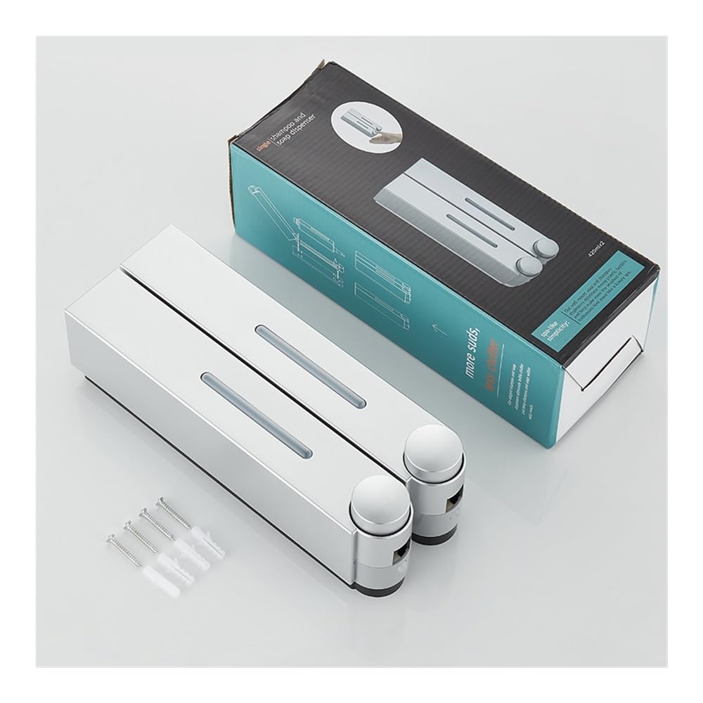 Dispensador de jabón líquido montado en la pared, dispensador de jabón de ducha, dispensador de champú para inodoro, dispensador de gel de ducha para baño (gris 3)