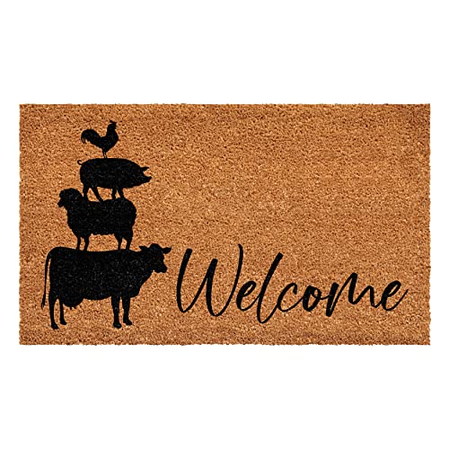 Calloway Mills Farmhouse Animals Doormat 36 x 72